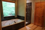 Upper Level Master Bath Walk-in Shower & Garden Tub